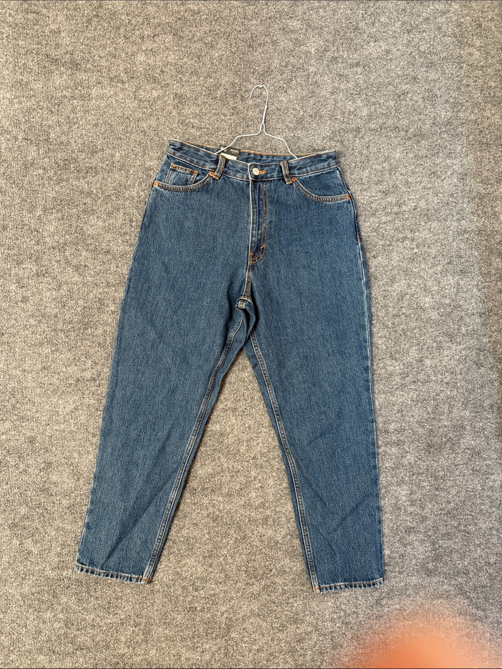 Monki Taiki High Waist Balloon Leg Jeans Size 28 Blue Denim Nwt — image 5 of 8